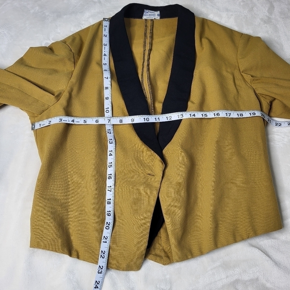 ❤️ Ella Skinner Club Jacket. Mustard Yellow. Vintage - Picture 8 of 9